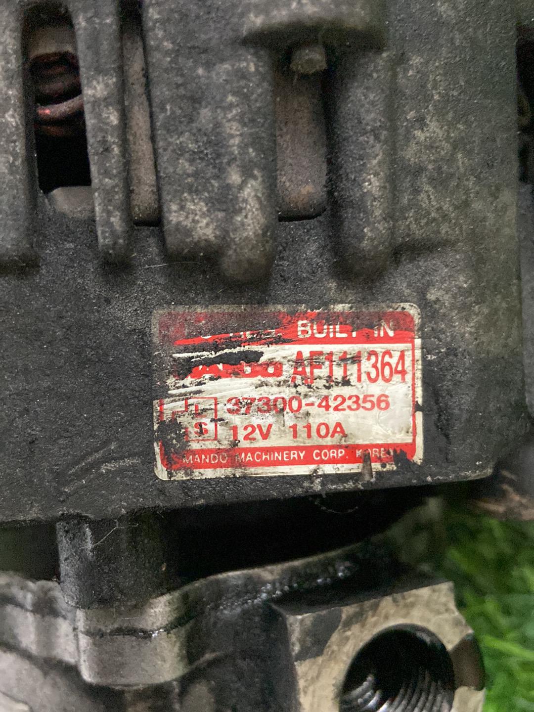 1987 - 2004 Hyundai H100 Alternator 37300-42356