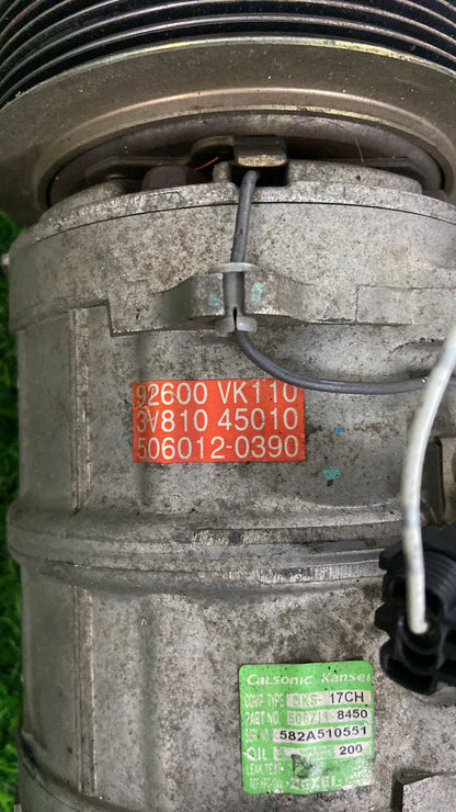 A/C Compressor 92600VK110, 506012-0390