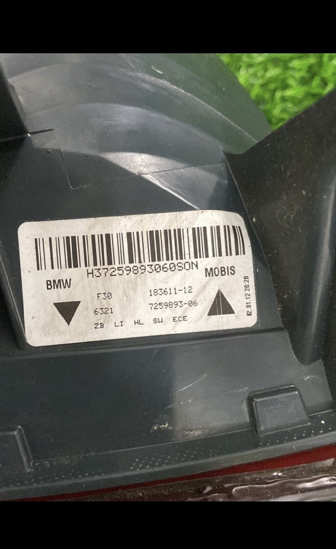 2011 - 2018 BMW 320i Left Taillight 7259893-06