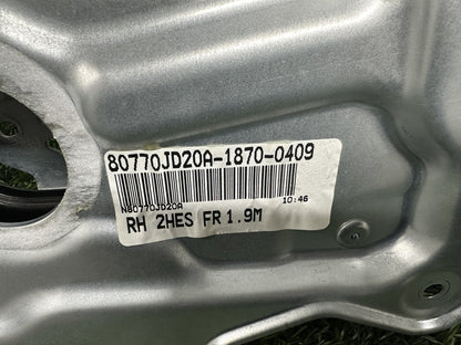 2010-2013 Nissan Qashqai J10- Right Front Door Regulator PN: (6 PIN)- 80770JD20A-1870-0409