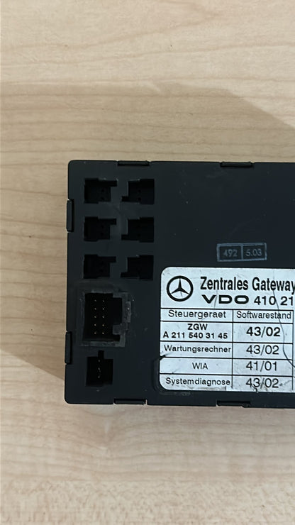 2002-2005 Mercedes-Benz E320 211.065- Central Gateway Module PN: A 211 540 31 45