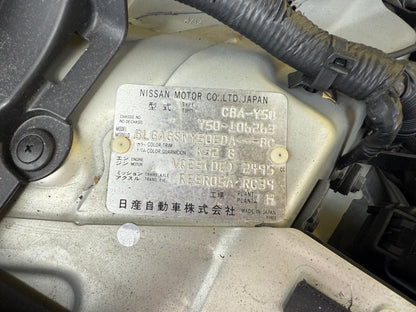 2005 Nissan Fuga VQ25 WRECKING FOR PARTS ONLY