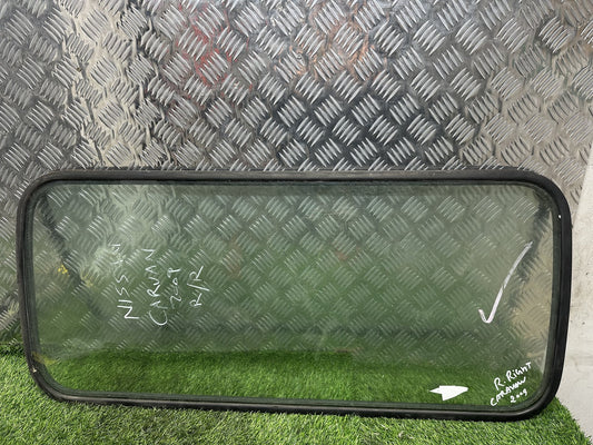 2001-2012 Nissan Caravan E25- Right Rear Body Glass PN: M308- 2010 model LONG BODY
