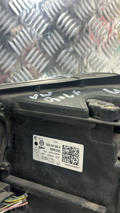 2014-2020 Volkswagen Golf 5G1- Right Headlight PN: 5GE 941 036 A