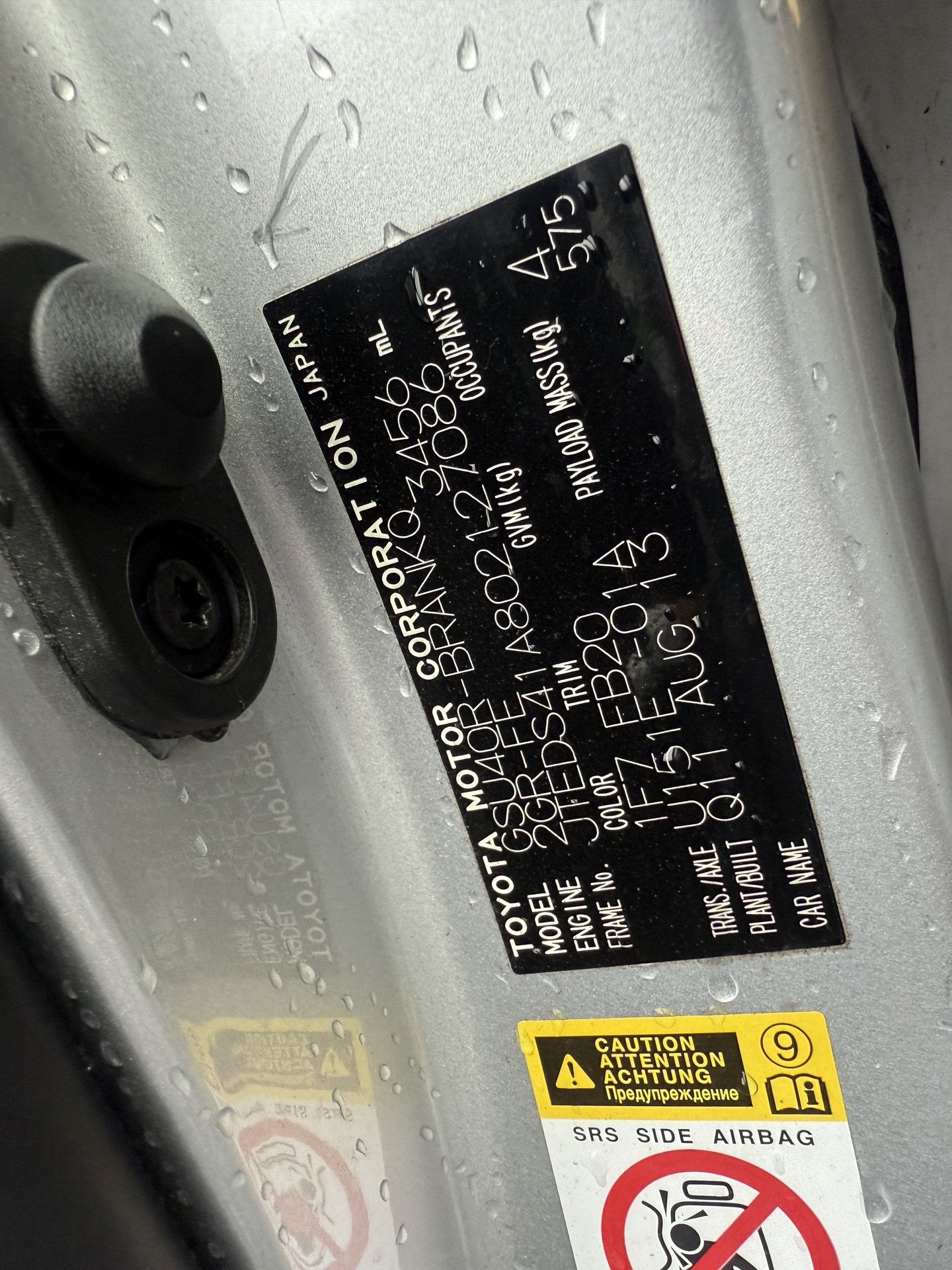 Now Wrecking: 2013 Toyota Highlander(2GR-J822761) – Parts Available