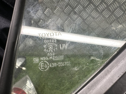 2011-2021 Toyota Aqua NHP10- Right Rear Quarter Door Glass PN: M28.08